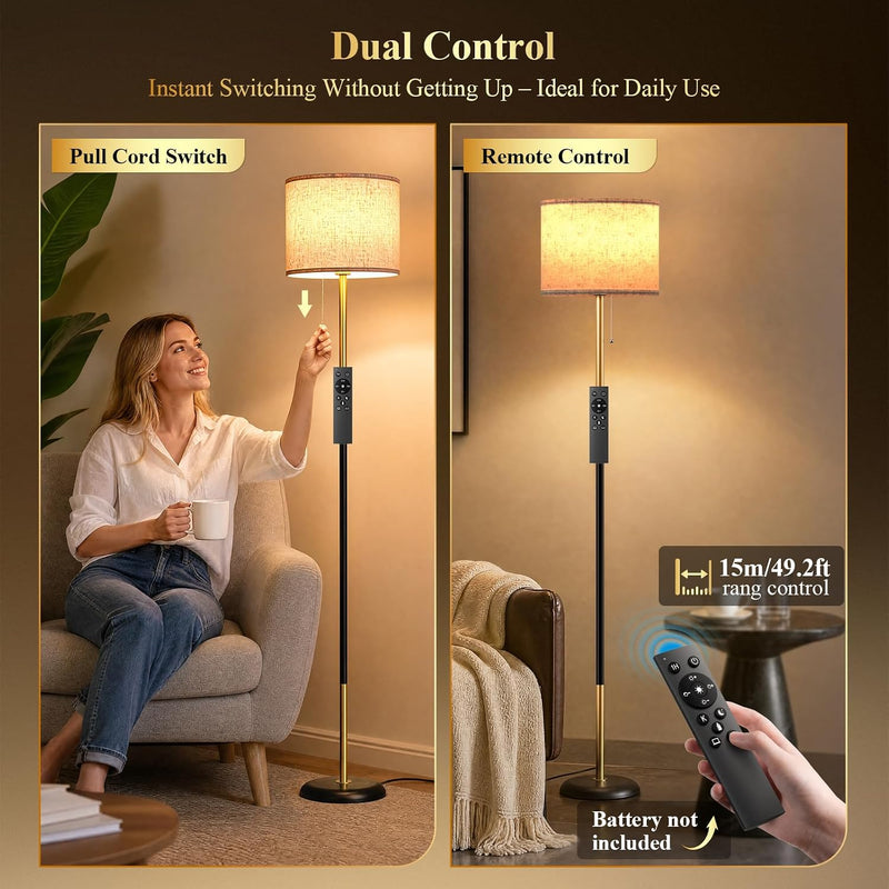 LED Floor Lamp 12W Standing Light with Remote