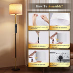 LED Floor Lamp 12W Standing Light with Remote