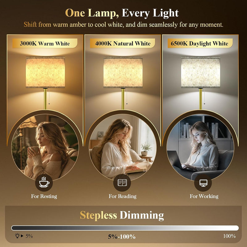 LED Floor Lamp 12W Standing Light with Remote