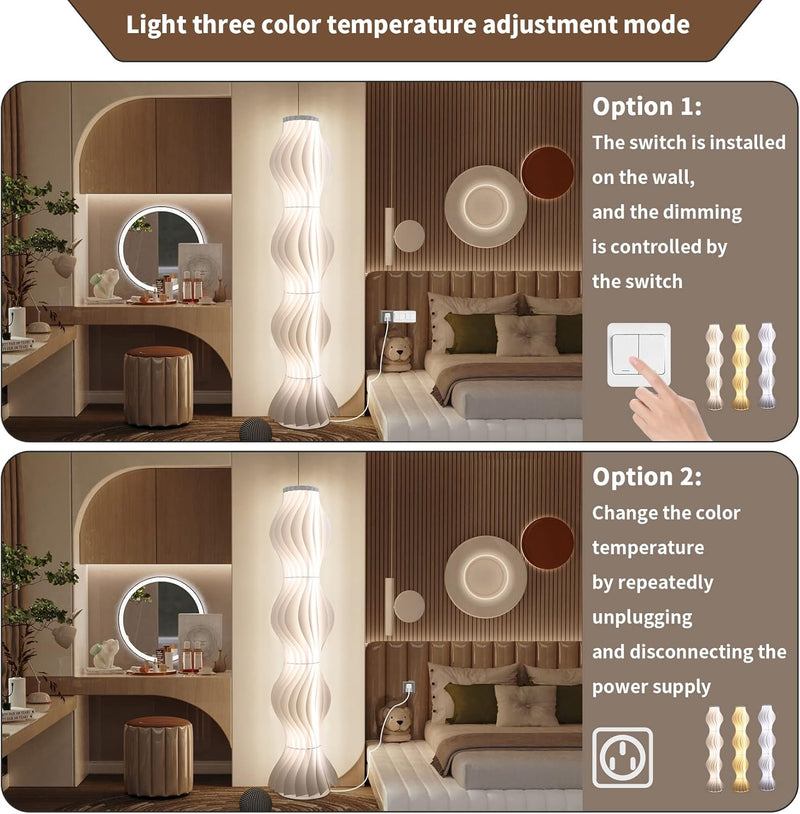 LED Floor Lamp: 170CM Tall Modern 3 Colour