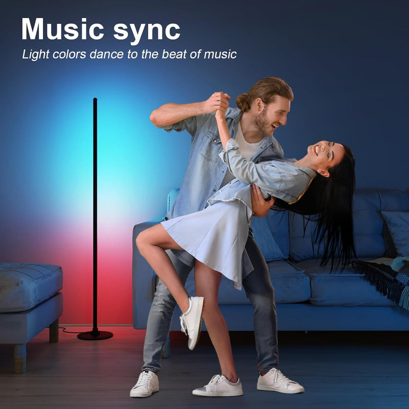 LED Floor Lamp 2pcs Alexa Corner with Music