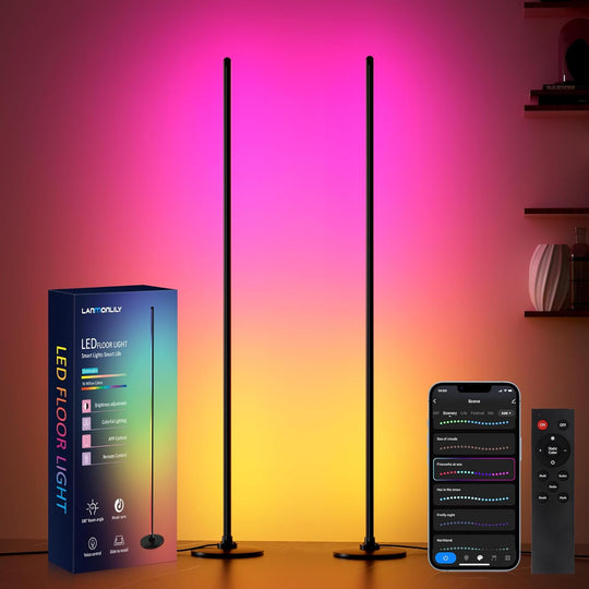 LED Floor Lamp 2pcs Alexa Corner with Music