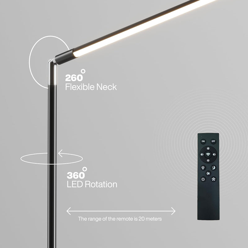 LED Floor Lamp Dimmable Standing with Remote Control
