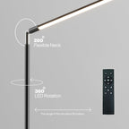 Floor Lamp Dimmable Standing with Remote Control Modern
