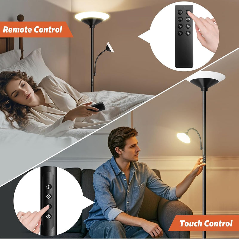 LED Floor Lamp for Living Room 27W Dimmable