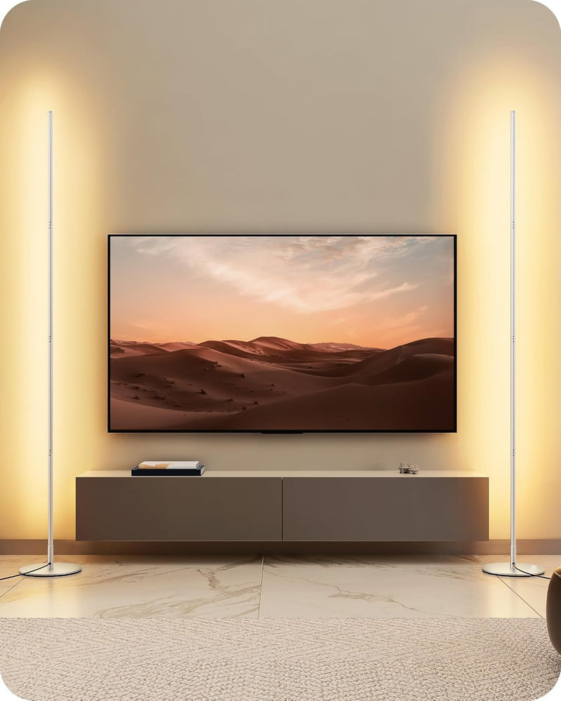 LED Floor Lamp Minimalist Dimmable 3000K Standing (2 Pack)