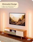 LED Floor Lamp Minimalist Dimmable 3000K Standing (2 Pack)