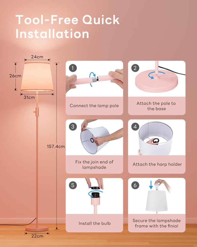 LED Floor Lamp RGB Colour Changing 157CM