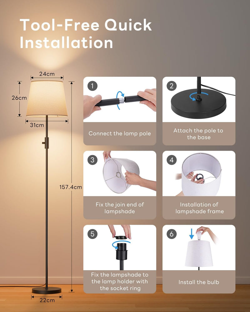 LED Floor Lamp RGB Colour Changing 157CM