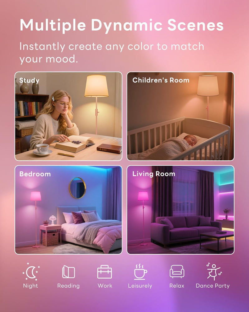 LED Floor Lamp RGB Colour Changing 157CM