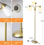 LED Floor Lamp with Frosted Glass Globe 3000K