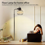 LED Floor Lamp with Frosted Glass Globe 3000K