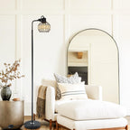 LED Floor Lamp with Frosted Glass Globe 3000K