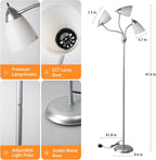 LED Floor Lamp with Frosted Glass Globe 3000K