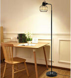 LED Floor Lamp with Frosted Glass Globe 3000K