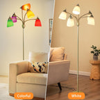 LED Floor Lamp with Frosted Glass Globe 3000K