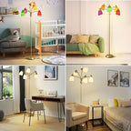 LED Floor Lamp with Frosted Glass Globe 3000K