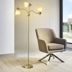 LED Floor Lamp with Frosted Glass Globe 3000K