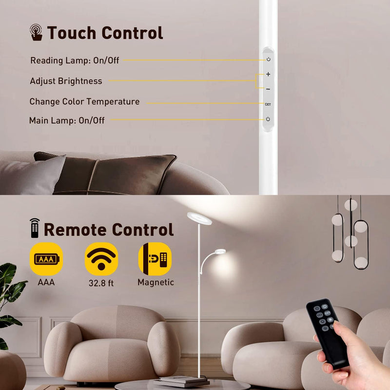 LED Floor Lamp with Reading Mother Father Parent