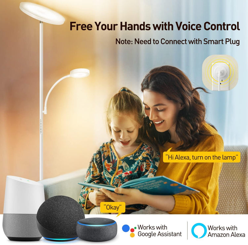 LED Floor Lamp with Reading Mother Father Parent