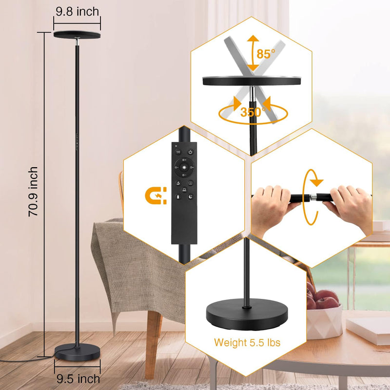 LED Floor Lamp with Reading Mother Father Parent