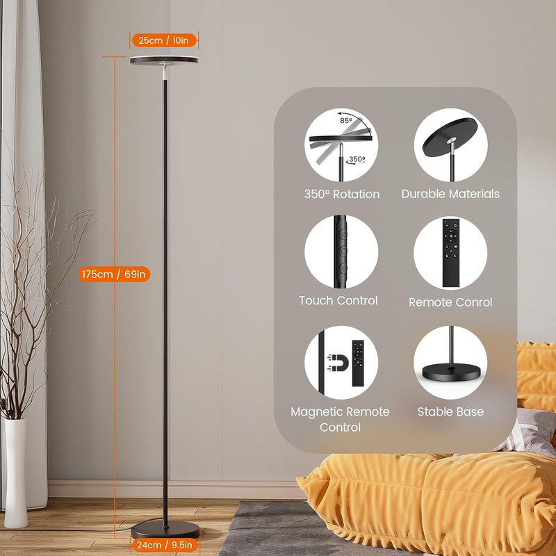 LED Floor Lamps for Living Room 36W Super
