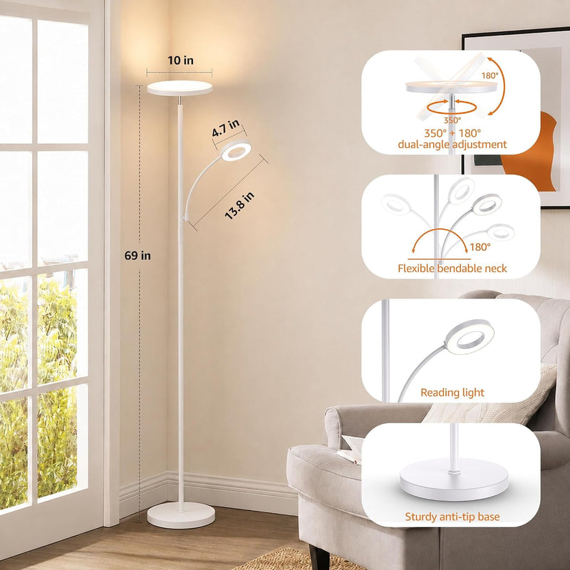 LED Floor Lamps for Living Room 36W Super