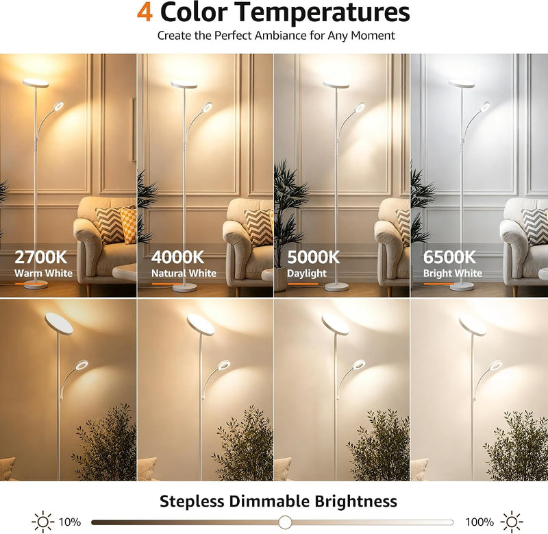 LED Floor Lamps for Living Room 36W Super