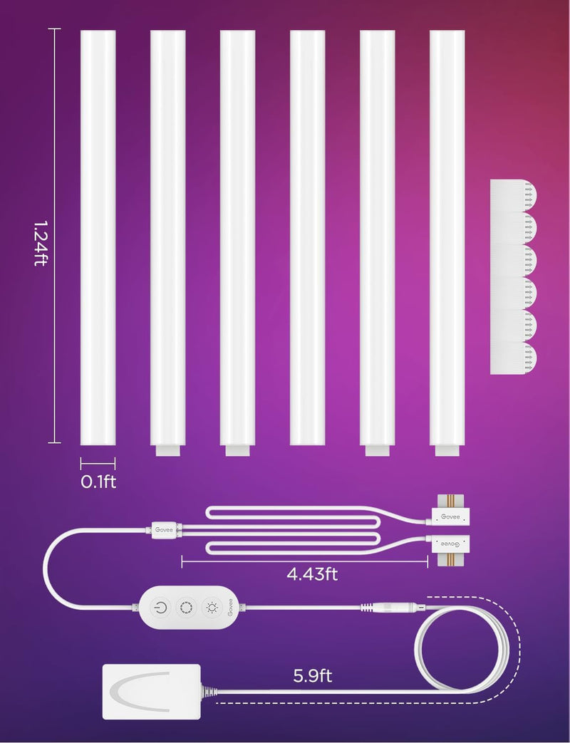 LED Glide Wall Lights Wifi Rgbic Smart Lamp