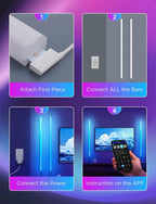 LED Glide Wall Lights Wifi Rgbic Smart Lamp
