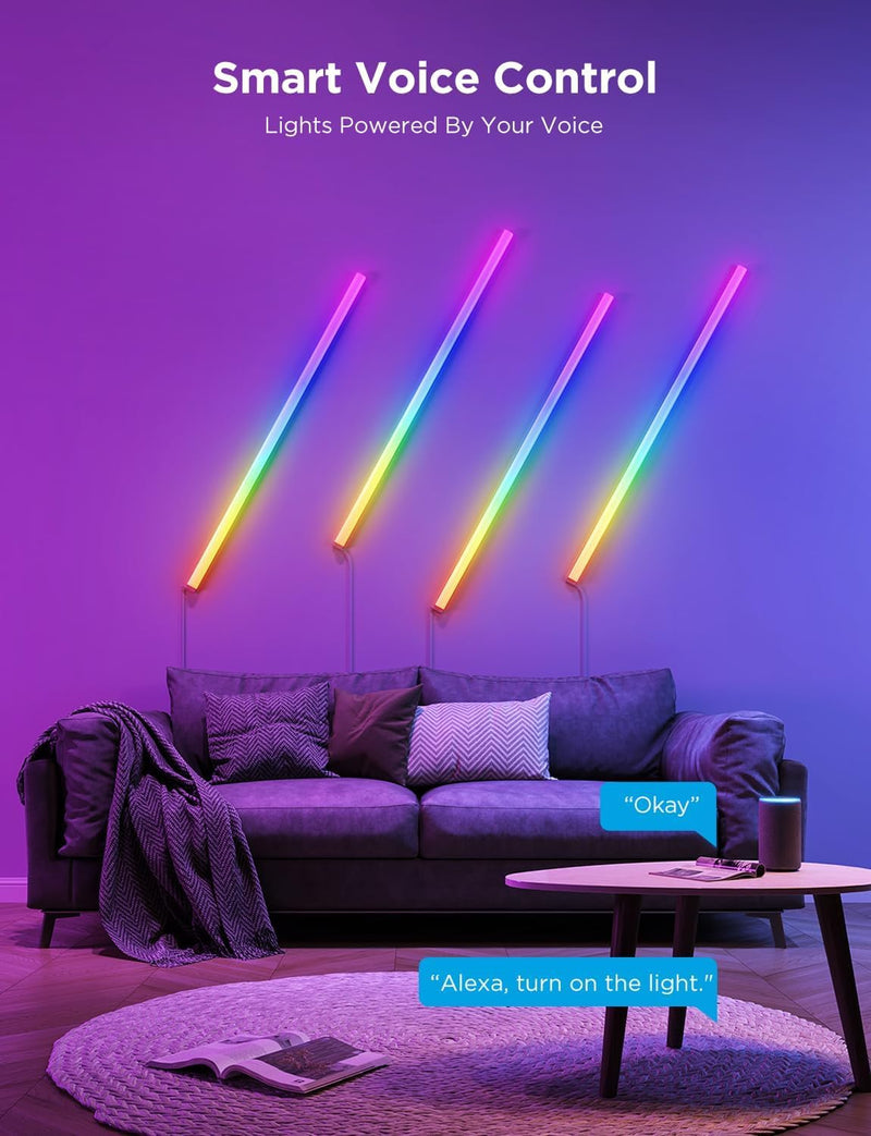 LED Glide Wall Lights Wifi Rgbic Smart Lamp