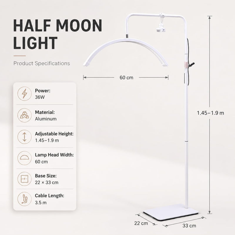 LED Half Moon Light with Remote Controller 36W