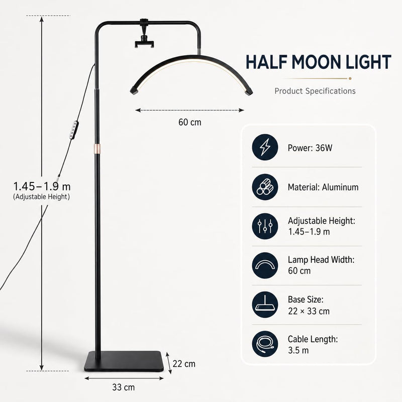 LED Half Moon Light with Remote Controller 36W