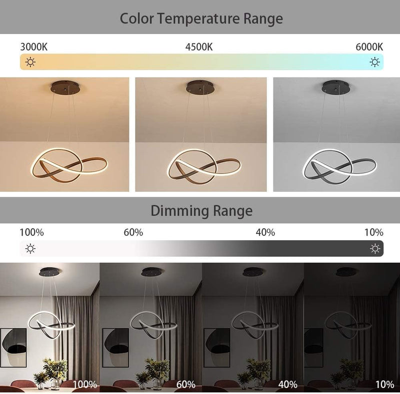LED Kitchen Island Chandelier Lamp Ceiling 37W 3700lumens