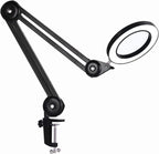 LED Magnifying Lamp Illuminated Magnifier with Clamp Metal