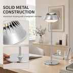 LED Modern Rechargeable Table Lamp Chrome Vioa