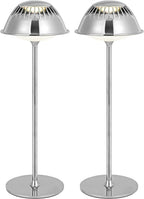 LED Modern Rechargeable Table Lamp Chrome Vioa