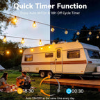 LED Outdoor String Lights 200FT 60m Festoon Shatterproof