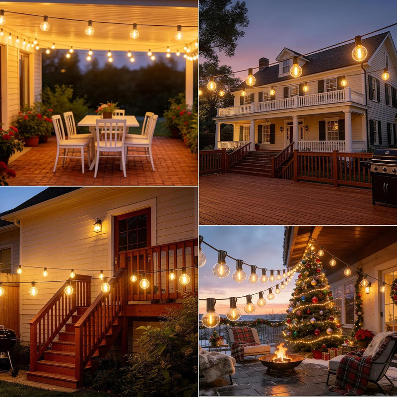 LED Outdoor String Lights 200FT 60m Festoon Shatterproof