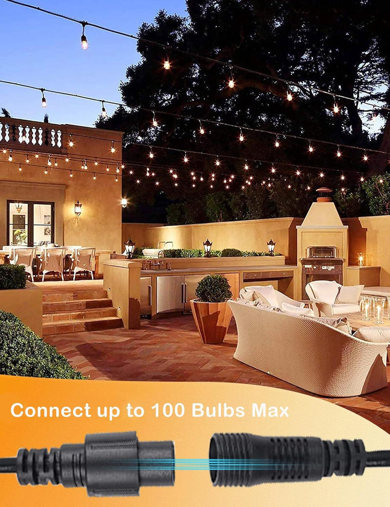 LED Outdoor String Lights S14 128FT 39m Festoon
