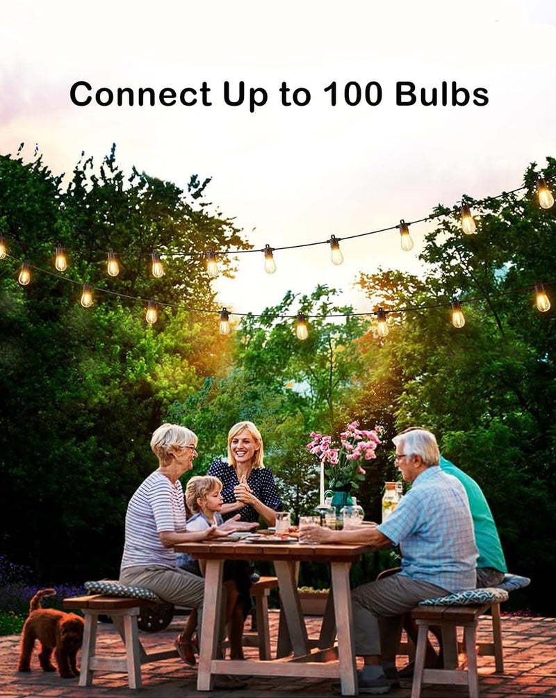 LED Outdoor String Lights S14 128FT 39m Festoon