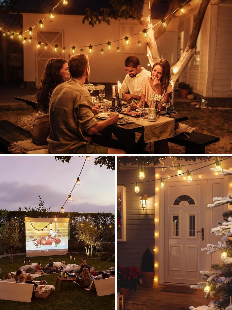 LED Outdoor String Lights S14 128FT 39m Festoon
