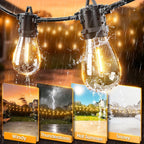 LED Outdoor String Lights S14 128FT 39m Festoon