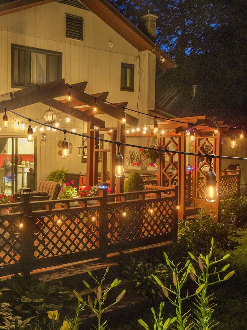 LED Outdoor String Lights S14 128FT 39m Festoon
