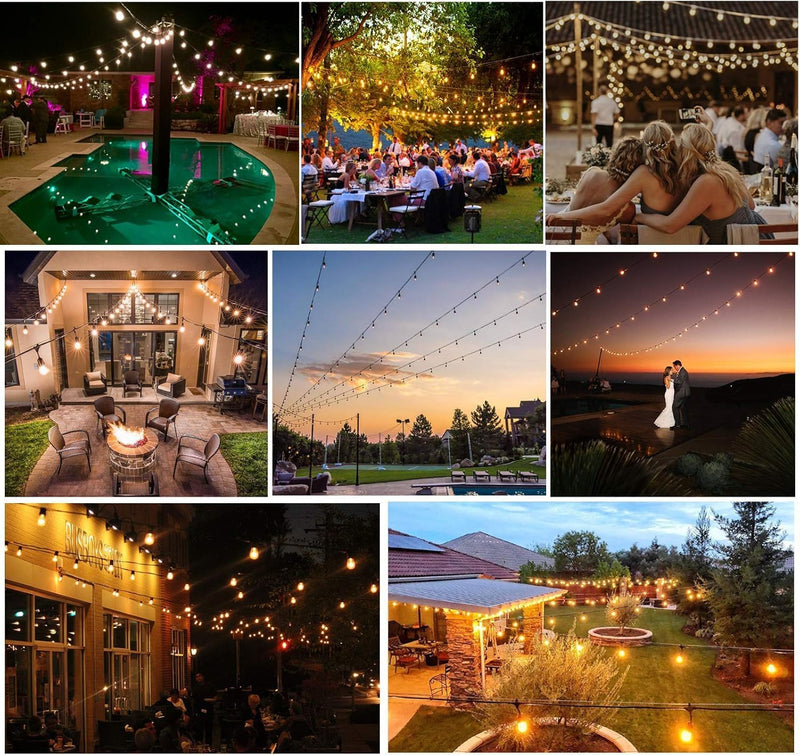 LED Outdoor String Lights S14 128FT 39m Festoon