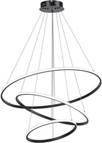 Pendant Dimmable 3 Ring Acrylic Chandelier Lighting Fixture