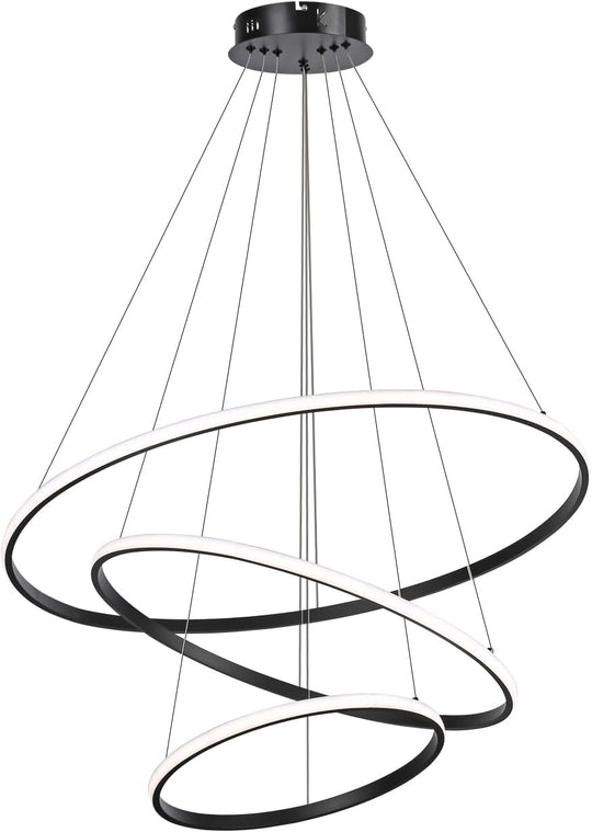 Pendant Dimmable 3 Ring Acrylic Chandelier Lighting Fixture