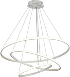 Pendant Dimmable 3 Ring Acrylic Chandelier Lighting Fixture