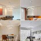 Pendant Dimmable 3 Ring Acrylic Chandelier Lighting Fixture