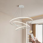 Pendant Dimmable 3 Ring Acrylic Chandelier Lighting Fixture
